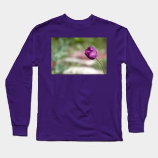 Not afraid to be alone, purple tulip flower altered photography Long Sleeve T-Shirt